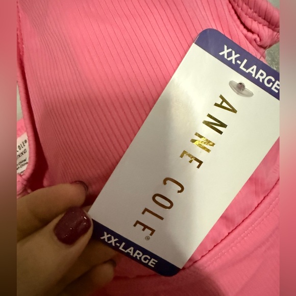 Anne Cole Women's Limited Edition Ribbed Texture One Piece Swimsuit/Pink XXL(14) - Picture 5 of 7